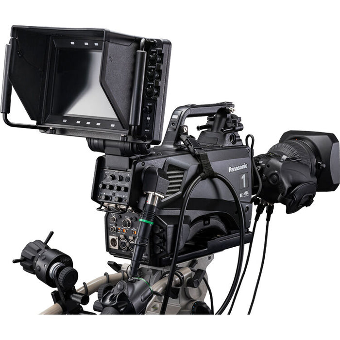 Panasonic AK-UC3300GSJ 4K HDR studio camera with B4 mount, fiber connectivity, and 2x HD slow motion