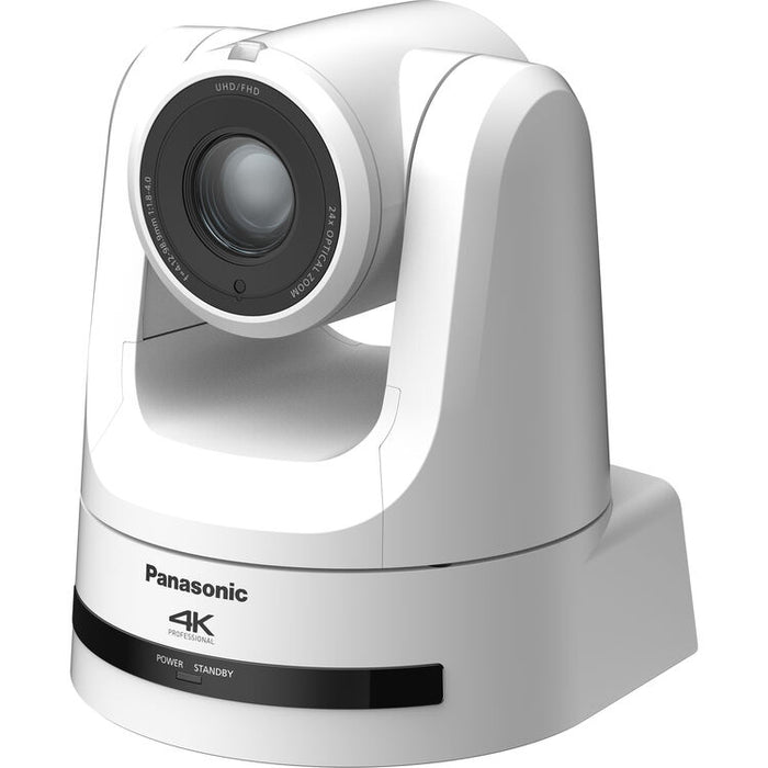 Panasonic AW-UE100KPJ 4K NDI Pro PTZ camera with 12G-SDI, HDMI, and 24x optical zoom in black