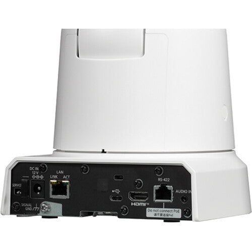 Panasonic AW-UE40WPJ5 4K NDI PTZ camera with 24x zoom and auto tracking in white
