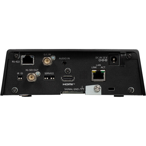 Panasonic AW-UE80KPJ5 4K60 Full NDI PTZ camera with 24x optical zoom and SDI HDMI outputs in black