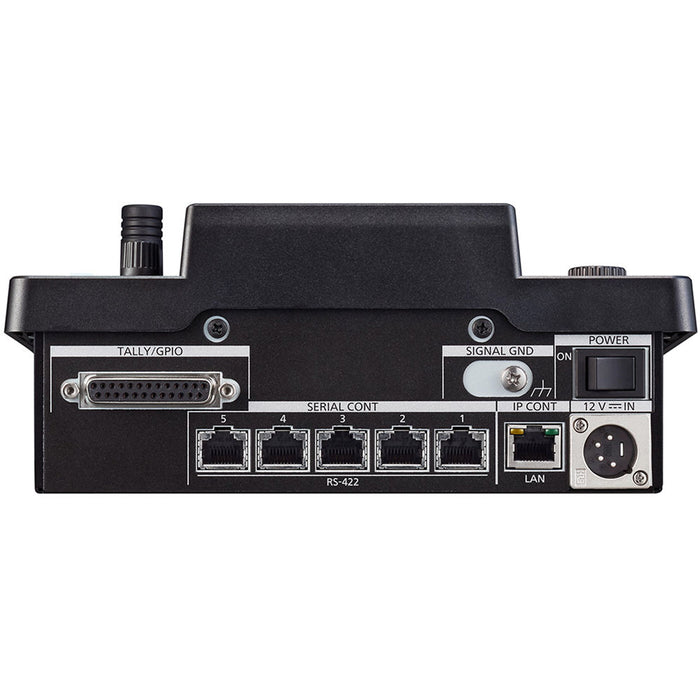 Panasonic AW-RP60GJ Compact Remote PTZ Camera Controller with intuitive joystick and LCD display