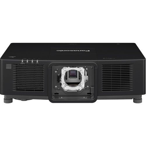 Panasonic PT-MZ14KLBU7 3LCD laser projector front view in black finish