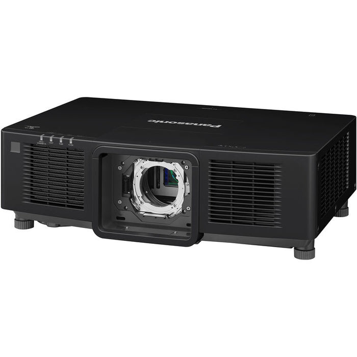 Panasonic PT-MZ14KLBU7 3LCD laser projector front view in black finish