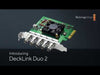 Video overview of Blackmagic Design DeckLink Duo 2 features and capabilities – multi-channel PCIe capture card with 4 independent 3G-SDI connections, supporting up to 1080p60 for professional video workflows