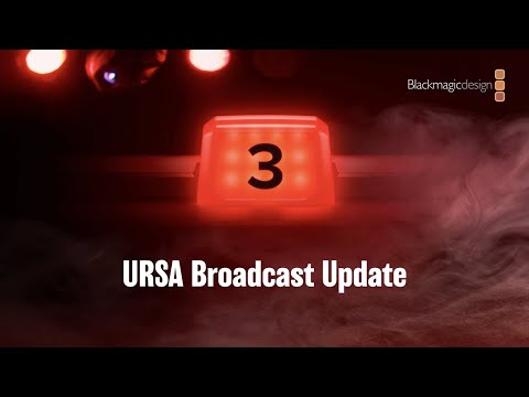 Blackmagic Design URSA Broadcast G2 Camera with 6K Super 35mm sensor, 13 stops of dynamic range, built-in ND filters, dual native ISO, and advanced broadcast features for live production and cinematic workflows.