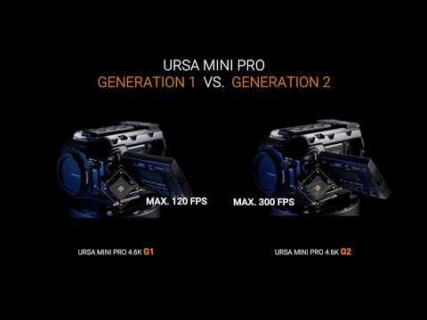 Blackmagic Design URSA Mini Pro 4.6K G2 cinema camera with Super 35mm 4.6K sensor, 15 stops of dynamic range, and advanced high-frame-rate recording for professional filmmakers.