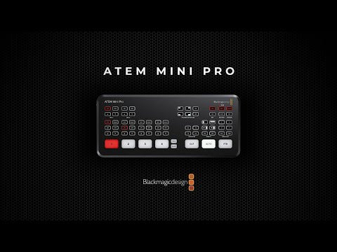 Blackmagic Design ATEM Mini Pro live production switcher with four HDMI inputs and integrated control panel.