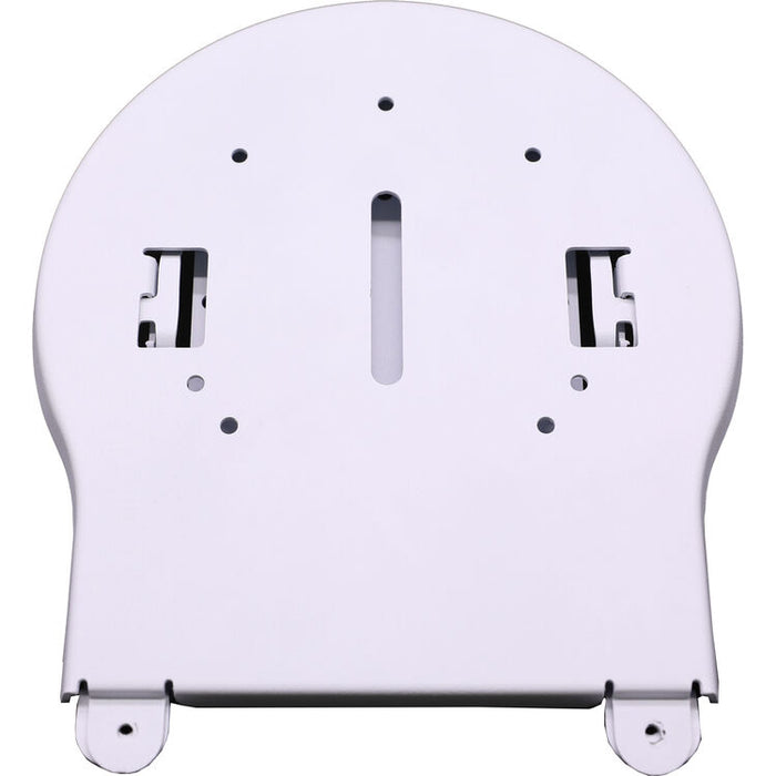 White PTZOptics large universal ceiling mount securely holding a PTZ camera in an indoor installation