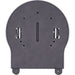 Black PTZOptics large universal ceiling mount securely holding a PTZ camera in an indoor installation