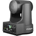PTZOptics Move 4K PTZ camera with 12x optical zoom in gray featuring SDI, HDMI, USB, and IP outputs