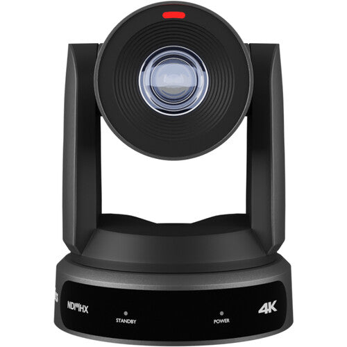 PTZOptics Move 4K PTZ camera in gray with 30x optical zoom and SDI, HDMI, USB, and IP connectivity