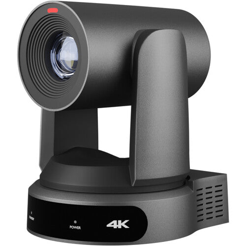 PTZOptics Move 4K PTZ camera in gray with 30x optical zoom and SDI, HDMI, USB, and IP connectivity