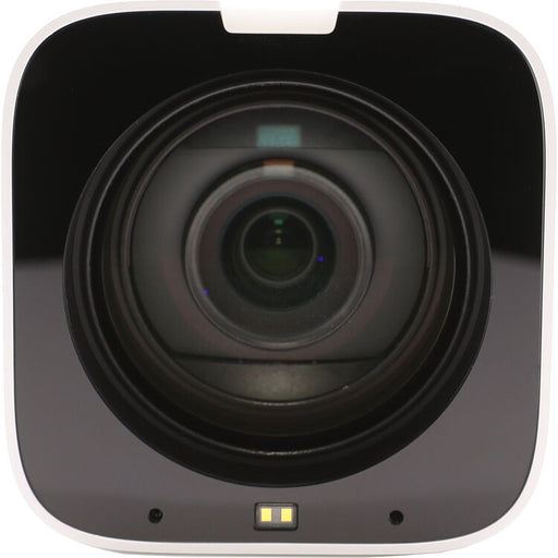 PTZOptics Studio 4K PTZ camera with 12x optical zoom in white finish mounted for studio video production