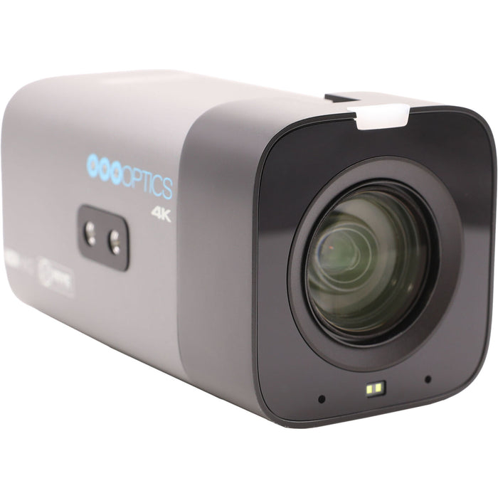PTZOptics Studio 4K white PTZ camera with 20x optical zoom for professional video production