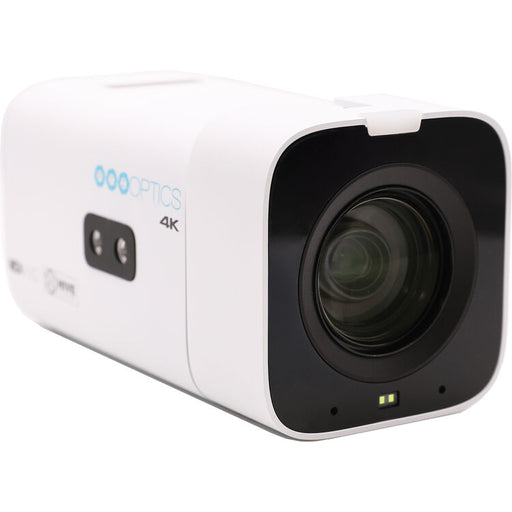 PTZOptics Studio 4K white PTZ camera with 20x optical zoom for professional video production