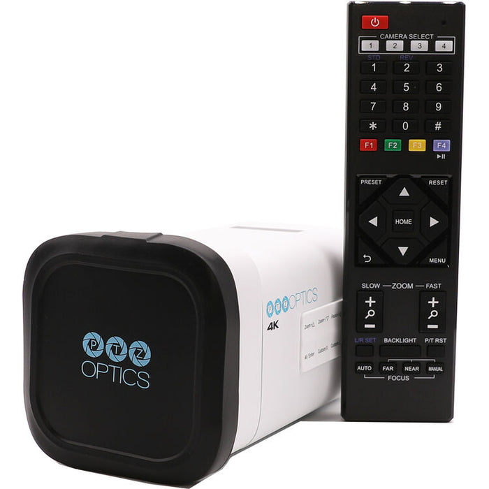 PTZOptics Studio 4K white PTZ camera with 20x optical zoom for professional video production