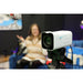 PTZOptics Studio 4K white PTZ camera with 20x optical zoom for professional video production