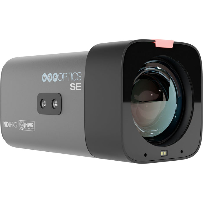 PTZOptics Studio SE Hive-Linked PTZ camera with 12x optical zoom in gray for professional video production
