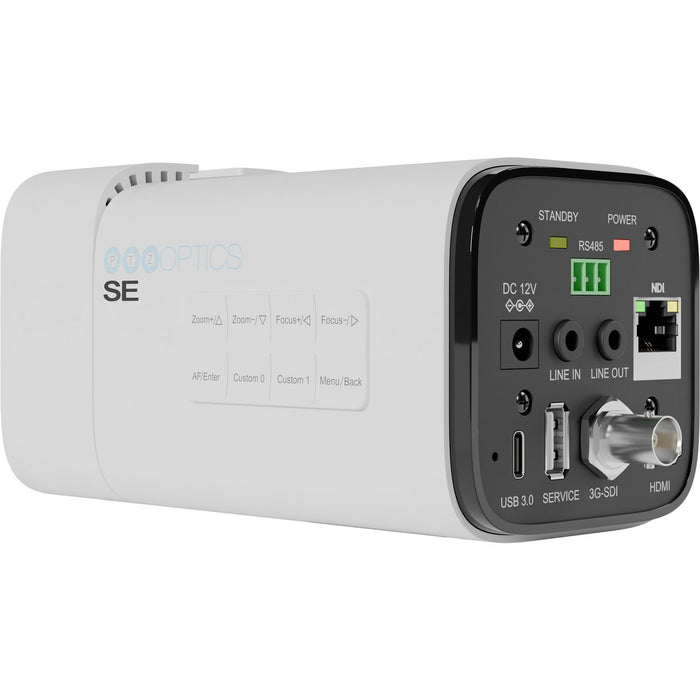 PTZOptics Studio SE Hive-Linked PTZ camera with 20x optical zoom in white