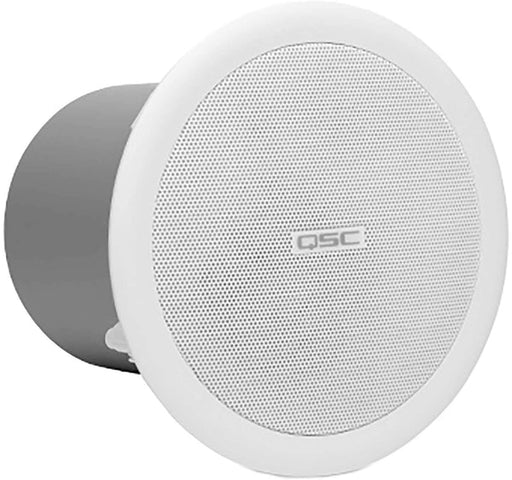 Q-Sys AC-C2T 2.75-inch ceiling speaker with transformer, designed for high-quality distributed audio in commercial environments.