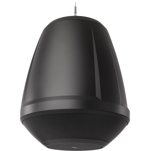 Q-SYS AD-P.HALO-BK AcousticDesign Series 6.5" pendant loudspeaker in black, ideal for premium commercial audio applications.