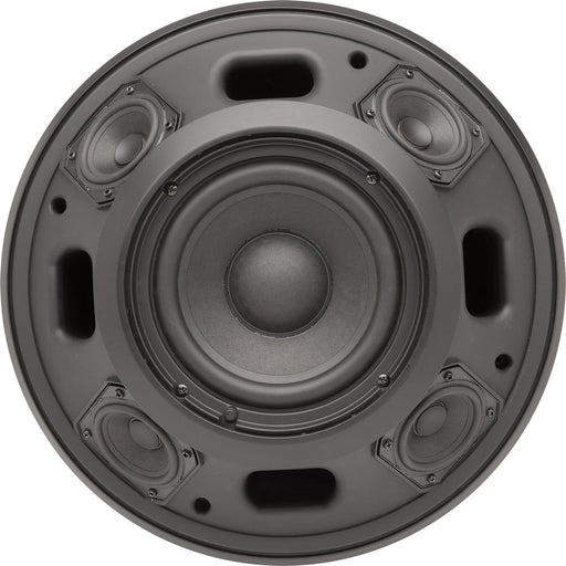 Q-SYS AD-P.HALO-BK AcousticDesign Series 6.5" pendant loudspeaker in black, ideal for premium commercial audio applications.