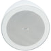 Q-SYS AD-P4T-W 4-inch two-way pendant loudspeaker in white, designed for high-quality audio distribution in commercial and public spaces.
