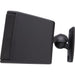 Q-SYS AD-S.SAT-BK small-format satellite speaker in black, designed for high-quality distributed audio applications with a sleek and compact design.