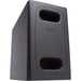 Q-SYS AD-S.SUB-BK 6.5" surface-mount subwoofer in black, designed for high-performance low-frequency reinforcement in commercial audio systems.