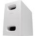 Q-SYS AD-S.SUB-WH 6.5" surface-mount subwoofer in white, designed for high-performance low-frequency reinforcement in commercial audio systems.