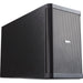 Q-SYS AD-S28TW-B dual 8-inch black surface-mount subwoofer with versatile mounting options and high-performance low-frequency output.