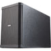 Q-SYS AD-S28TW-B dual 8-inch black surface-mount subwoofer with versatile mounting options and high-performance low-frequency output.