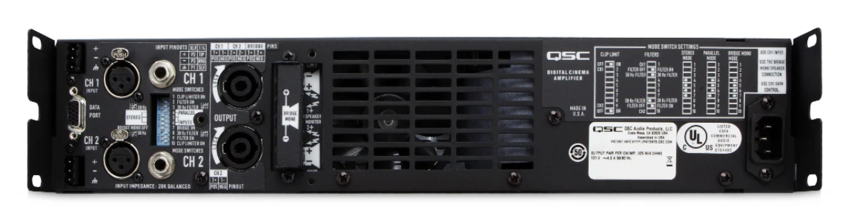 Q-SYS DCA1222 2-Channel Digital Cinema Amplifier