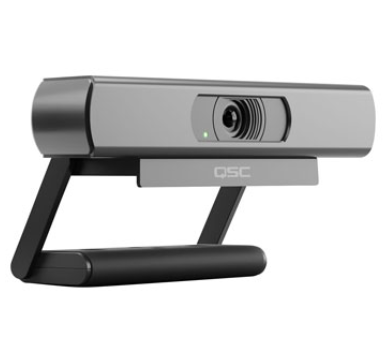 Q-SYS NC-110 network conference camera with ultra-wide 110° field of view, full HD 1080p resolution, and seamless integration with Q-SYS ecosystem.