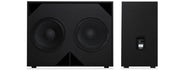 Q-SYS SB-2180 Subwoofer providing deep bass and powerful sound for commercial audio systems.