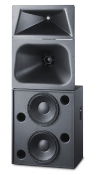Q-SYS SC-424 high-performance tri-amp or quad-amp screen channel loudspeaker for premium cinema sound with high output and low distortion.