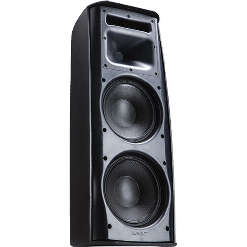 Q-SYS AD-S282HB dual 8-inch high-power surface-mount loudspeaker, ideal for indoor and outdoor commercial audio applications.