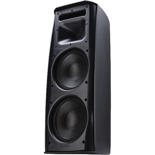 Q-SYS AD-S282HB dual 8-inch high-power surface-mount loudspeaker, ideal for indoor and outdoor commercial audio applications.