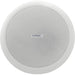 Q-SYS AC-C2T-LP 2.75-inch low-profile ceiling speaker with 70V/100V transformer, ideal for commercial audio installations.