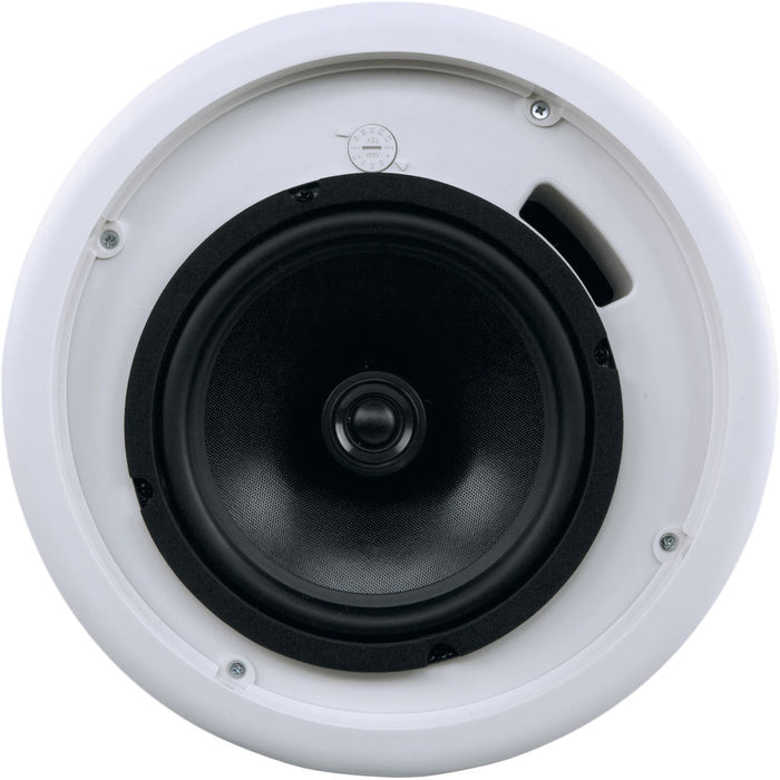 Q-Sys AC-C8T 8-inch ceiling loudspeaker with 70/100V transformer, ideal for commercial audio applications, offering high-quality sound and durability.