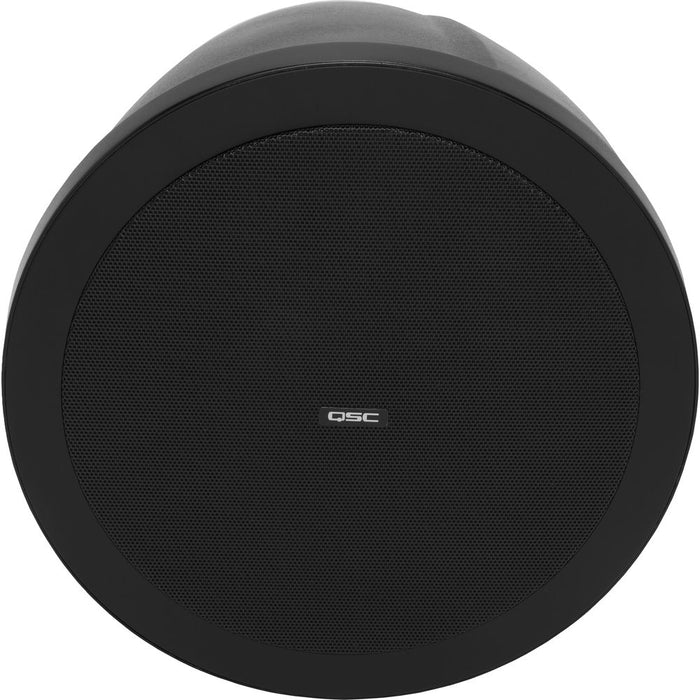 Q-SYS AD-P6T-B 6.5-inch two-way black pendant loudspeaker designed for high-performance audio in commercial and professional installations.