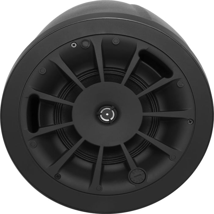 Q-SYS AD-P6T-B 6.5-inch two-way black pendant loudspeaker designed for high-performance audio in commercial and professional installations.