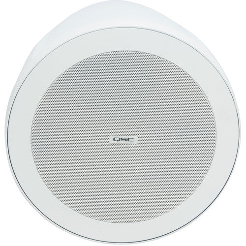 Q-SYS AD-P6T-W 6.5-inch two-way white pendant loudspeaker designed for high-performance audio in commercial and professional installations.