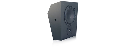 Q-SYS SR-800 2-way cinema surround loudspeaker with an 8-inch woofer and 1-inch compression driver, designed for immersive surround sound in theaters.