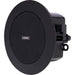 Q-SYS AD-P.SAT-BK black 2.5-inch passive surface-mount satellite speaker for distributed audio systems, offering premium sound quality and flexible installation.