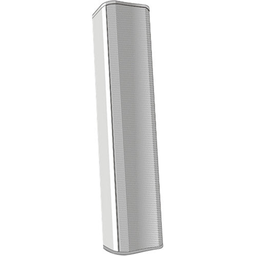 Q-SYS AD-S802T-W 8-inch ceiling speaker with dual inputs and built-in amplifier, designed for clear audio in commercial spaces.