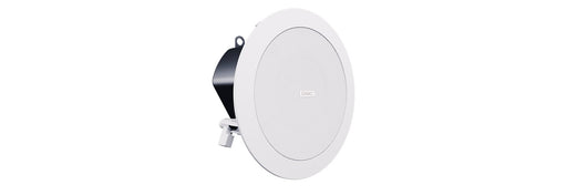Q-SYS NL-C4-WH network ceiling speaker, a compact, PoE-powered loudspeaker for networked audio applications with clear sound and sleek design.