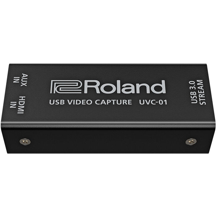 Roland UVC-01 USB Video Capture device for high-quality HDMI to USB streaming.