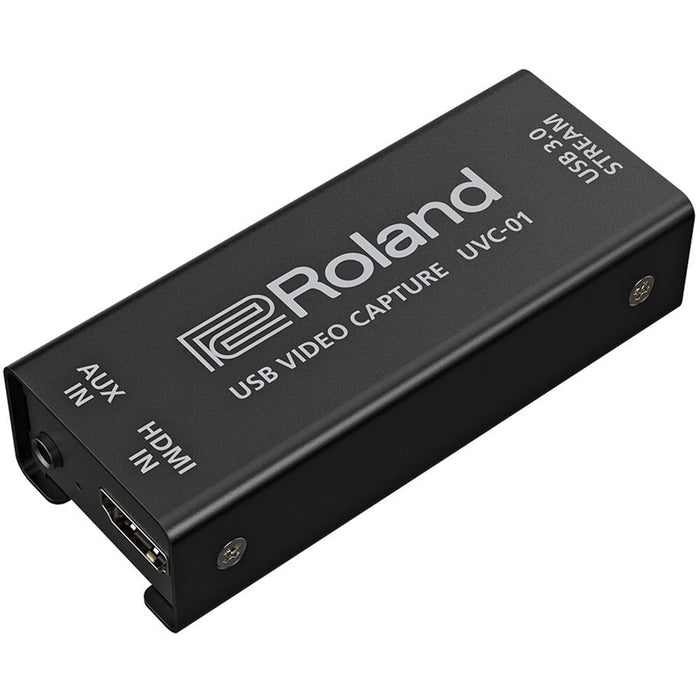 Roland UVC-01 USB Video Capture device for high-quality HDMI to USB streaming.