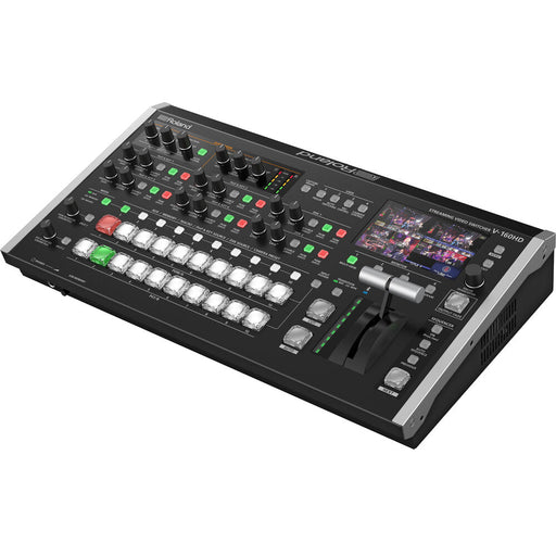 Roland V-160HD hybrid event switcher with T-bar and multiple video I/O ports